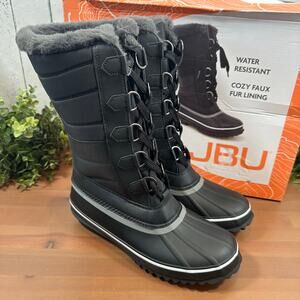 JBU Women's Sabine Water Resistant Winter Boots Black Size 9